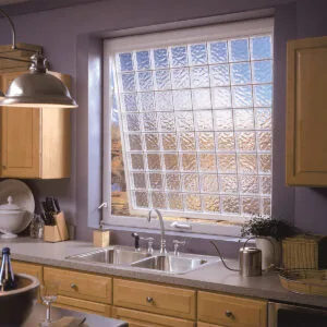 Light-Diffusing Frosted Glass Bricks for Stylish Privacy