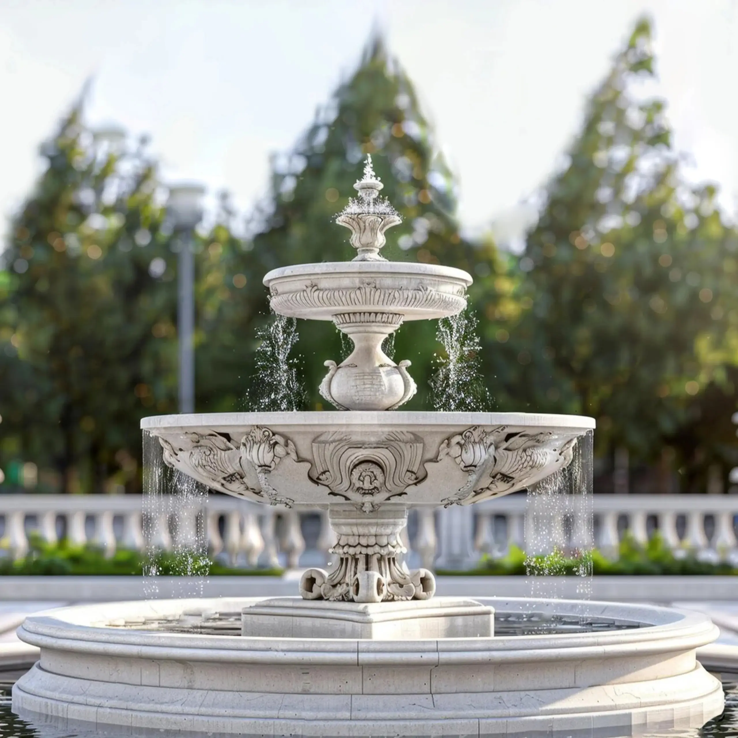 Hand-Carved Marble Water Features Add Serenity to Outdoor Spaces